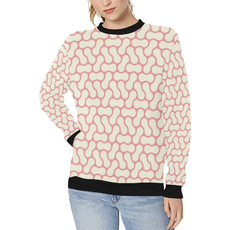 peanuts texture pattern Women's Crew Neck Sweatshirt