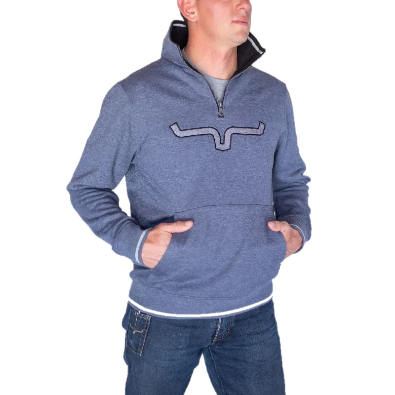 Kimes Ranch Men's Filmore Navy Heather 1/4 Zip Sweatshirt FILMORE-NVY