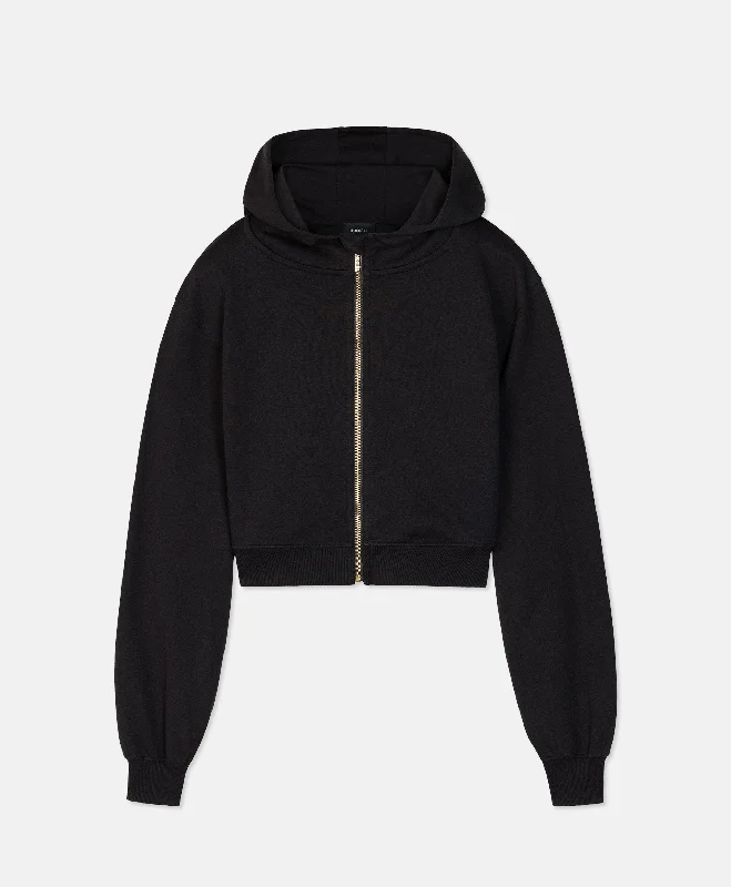 WOMAN CROP HOODIE BLACK