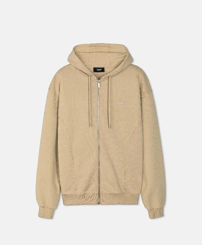 HOMIÉS CLUB ZIPPER HOODIE SAFARI