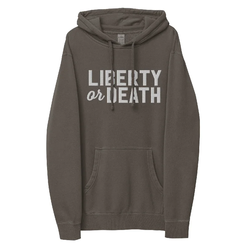 Liberty or Death Pigment-dyed Embroidered Hoodie