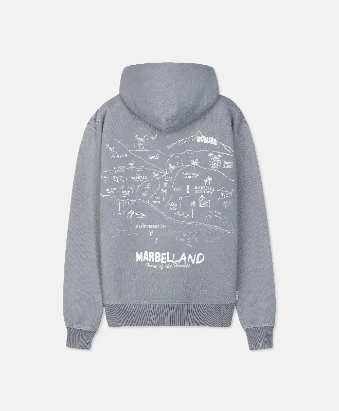 MAPA HOODIE VINTAGE LIGHT GREY