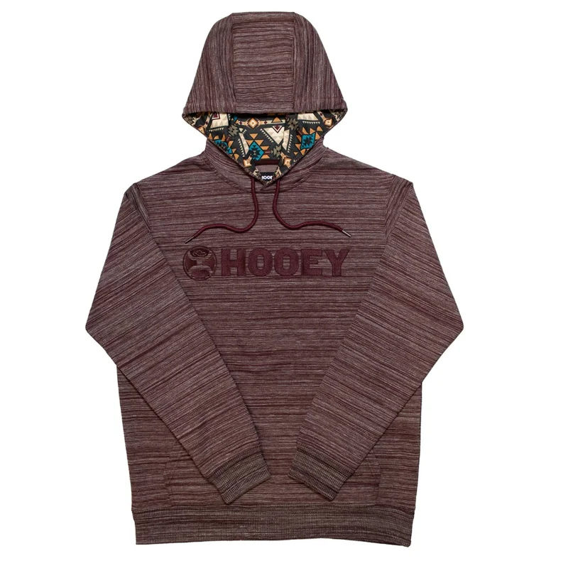 Hooey® Men's "Lock-Up" Burgundy Pullover Hoodie HH1191BU