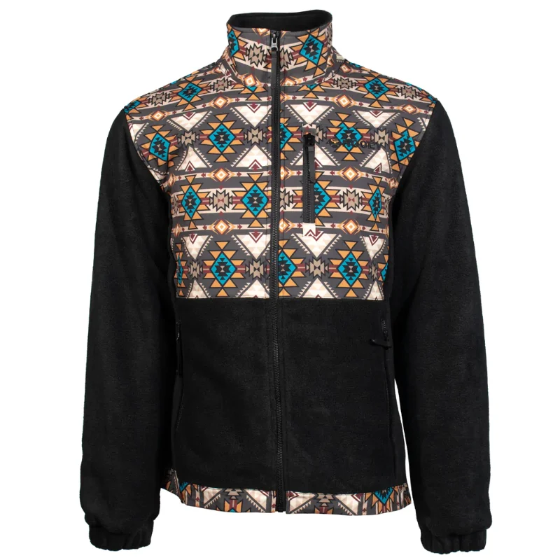 Hooey® Men's Aztec Printed Brown Tech Jacket HJ091BRAZ