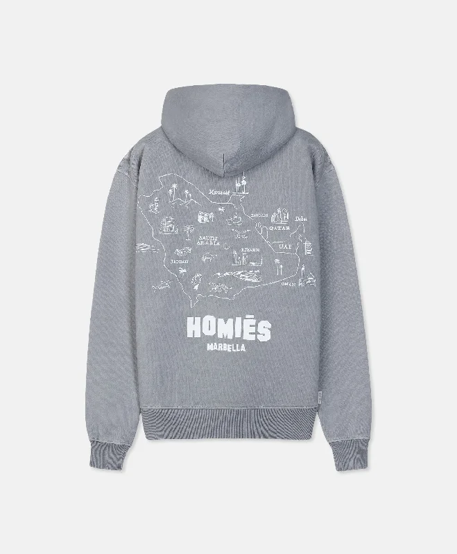 MAPA HOODIE MIDDLE EAST VINTAGE LIGHT GREY