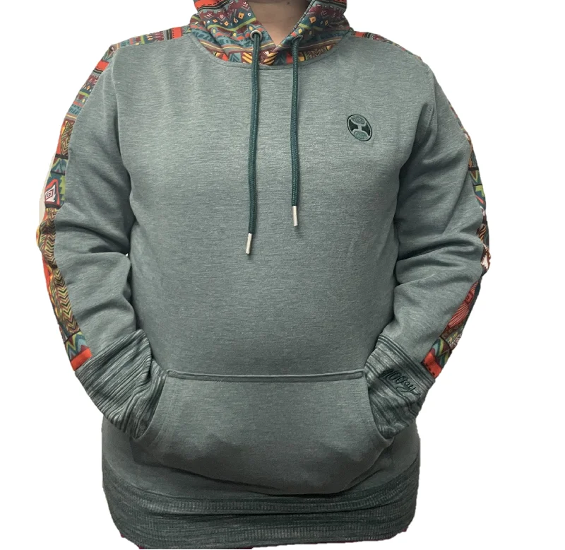 Hooey® Ladies Canyon Aztec Print Teal Pullover Hoodie HH1199TL