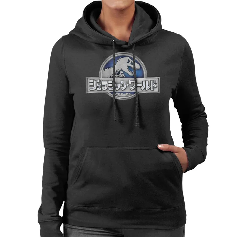 Jurassic Park Japanese Logo Women's Hooded Sweatshirt