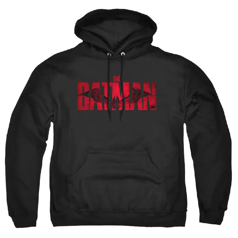 The Batman (2022) Crimson Drawn Bat Logo - Pullover Hoodie