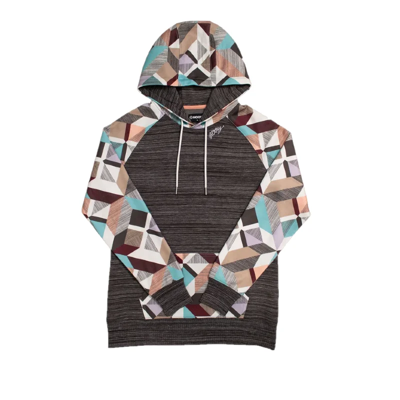 Hooey® Ladies "Summit" Brown Space Dye Hooded Pullover HH1198BR